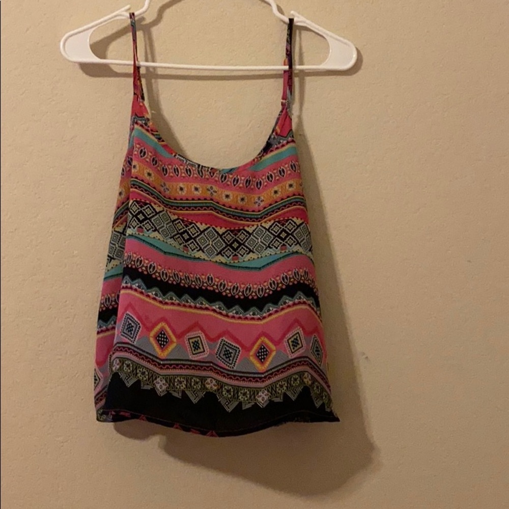 Wet seal pink multicolored tank top
